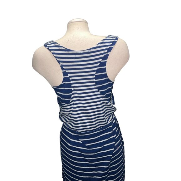 Jessica Simpson Blue & White Striped Sleeveless Tank Dress Large Racerback Casua - Picture 10 of 13